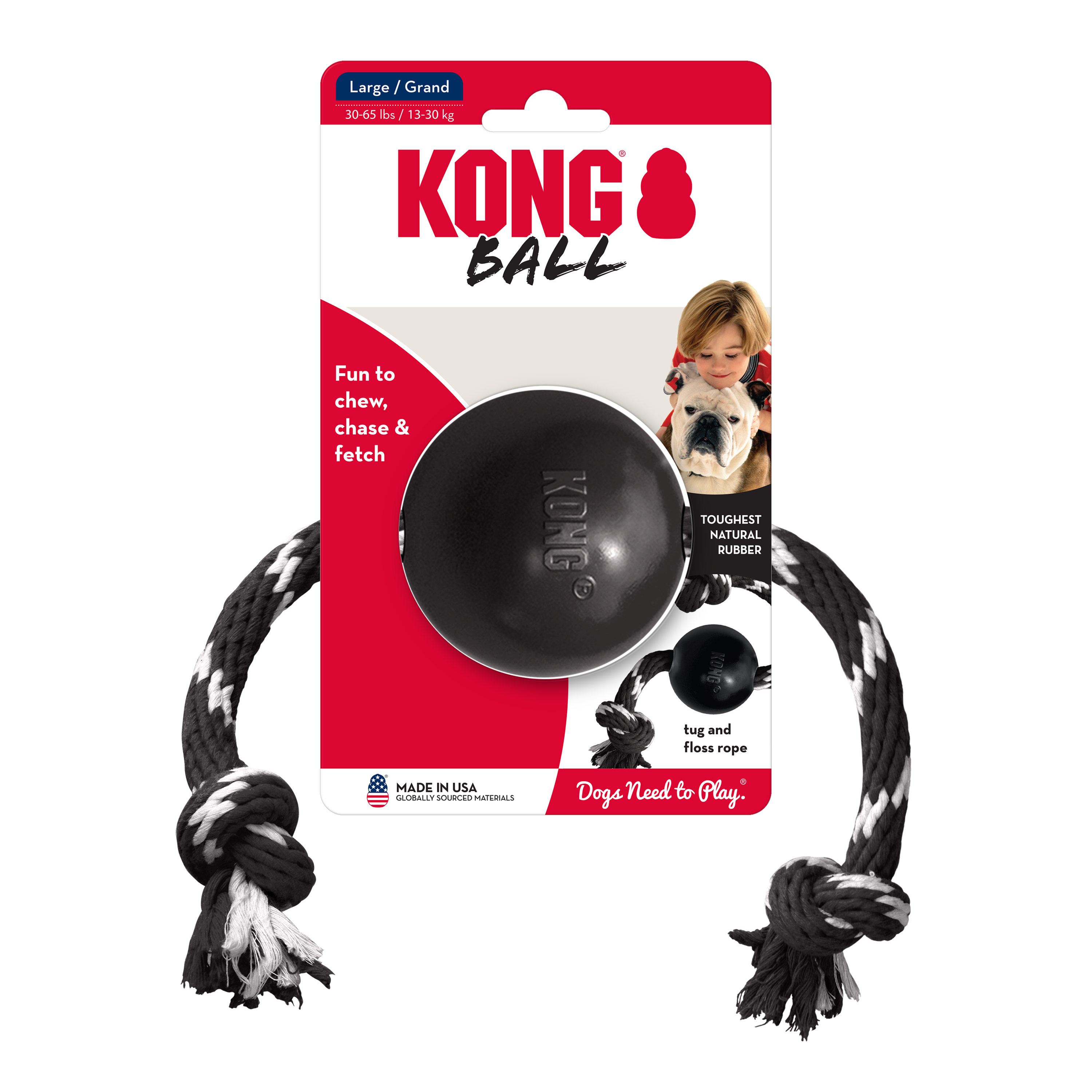 KONG® Extreme Ball w/Rope Lg