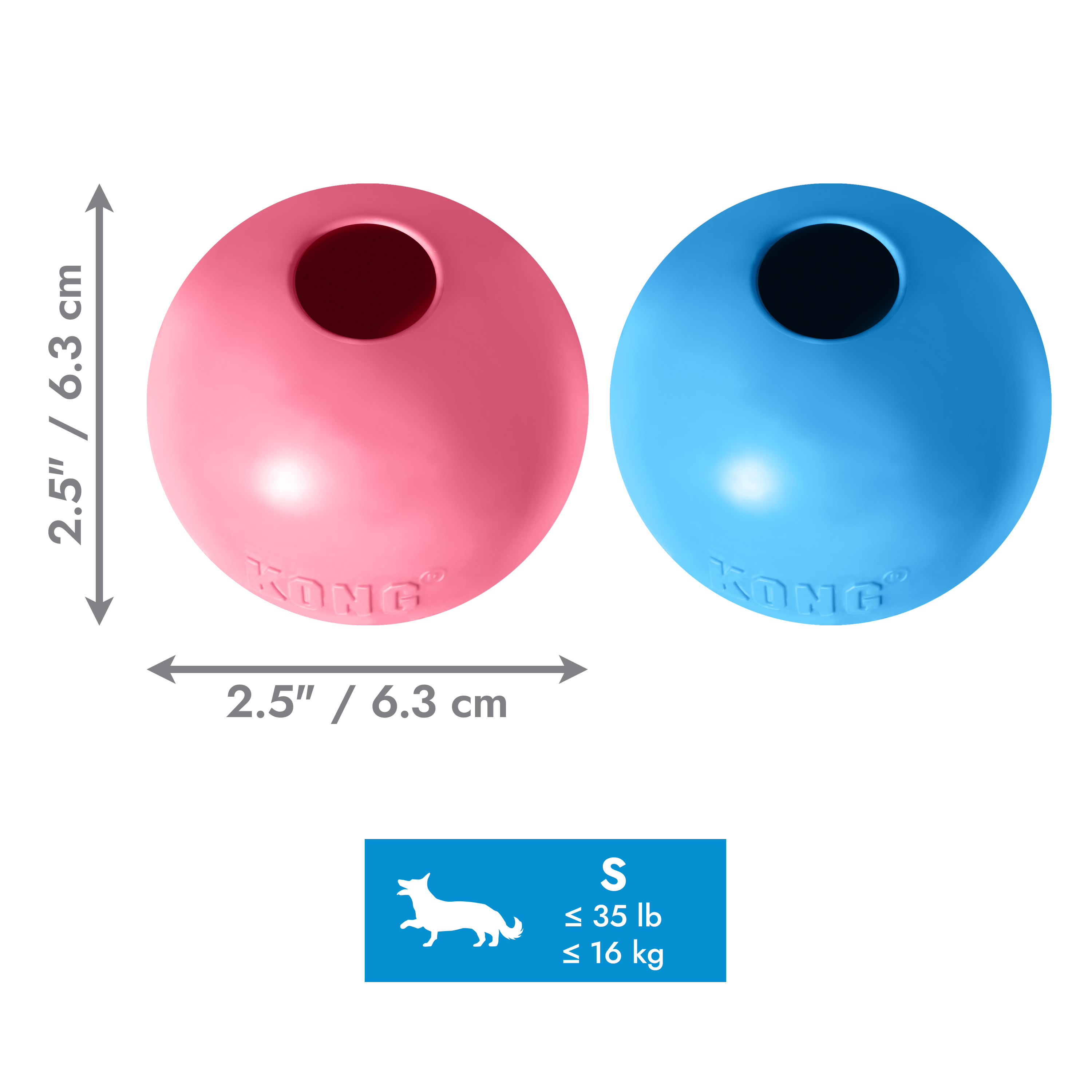 KONG® Puppy Ball w/Hole Sm