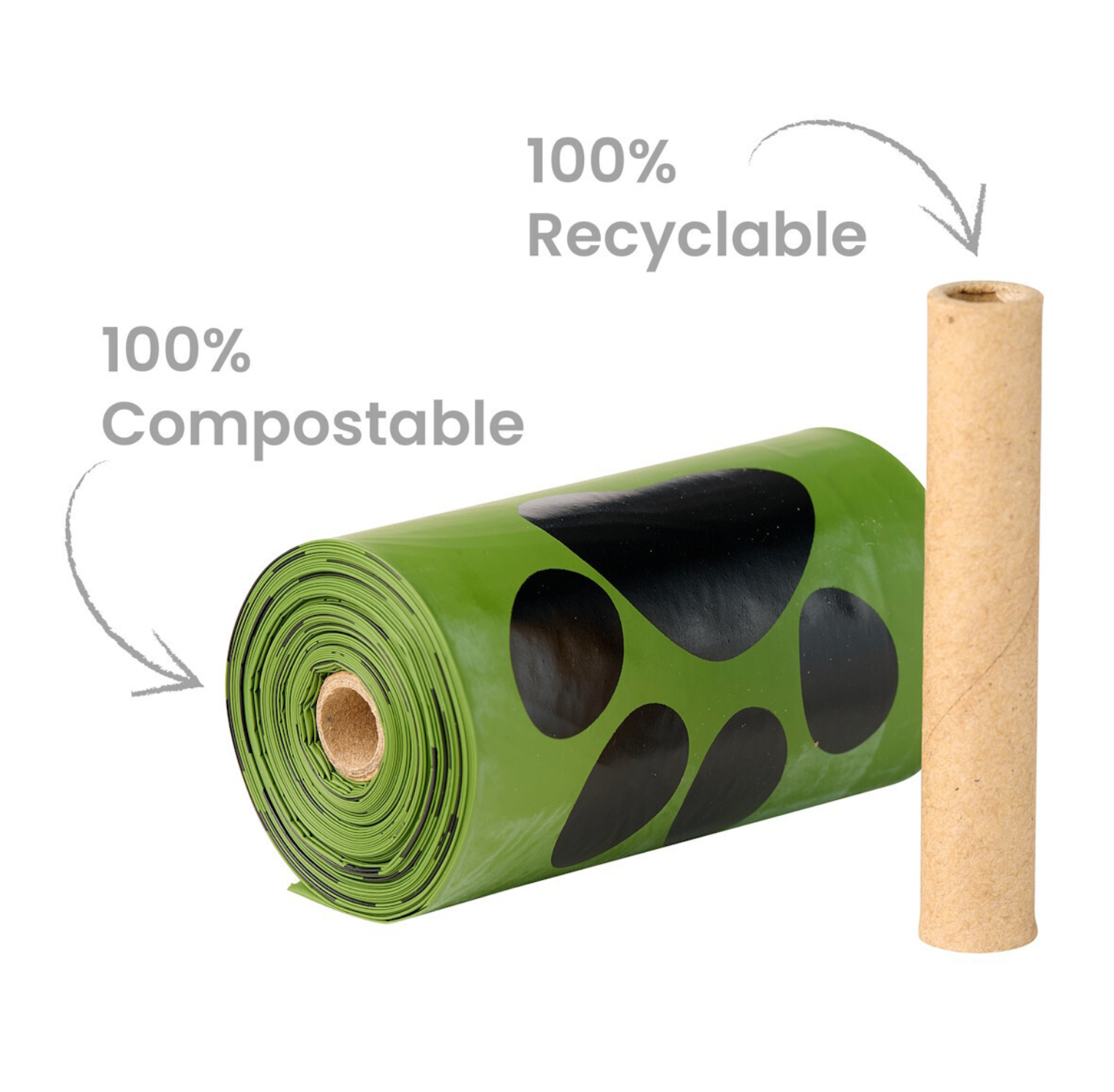 Oh Crap Compostable Dog Poop Bags. Eco-Friendly - 240 bags per box (16 rolls x 15 bags)