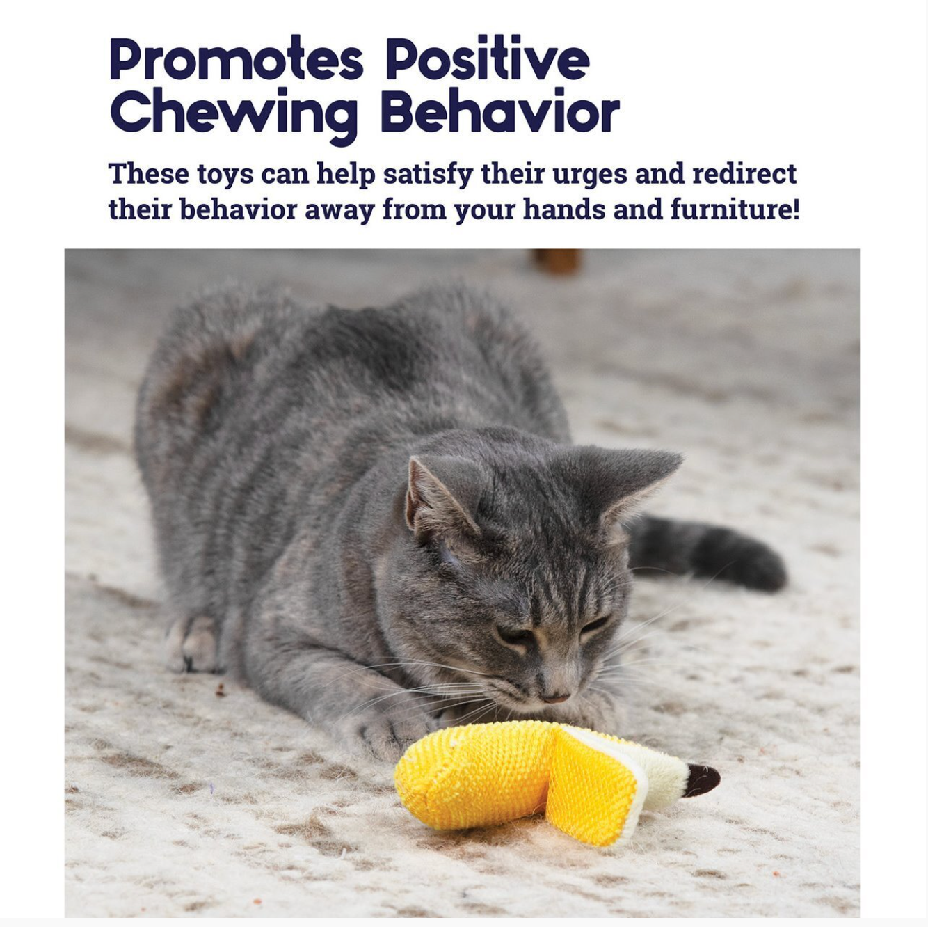 Petstages Dental Banana Catnip Chew Toy for Cats