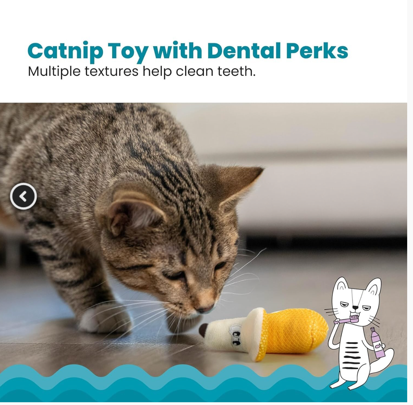 Petstages Dental Banana Catnip Chew Toy for Cats