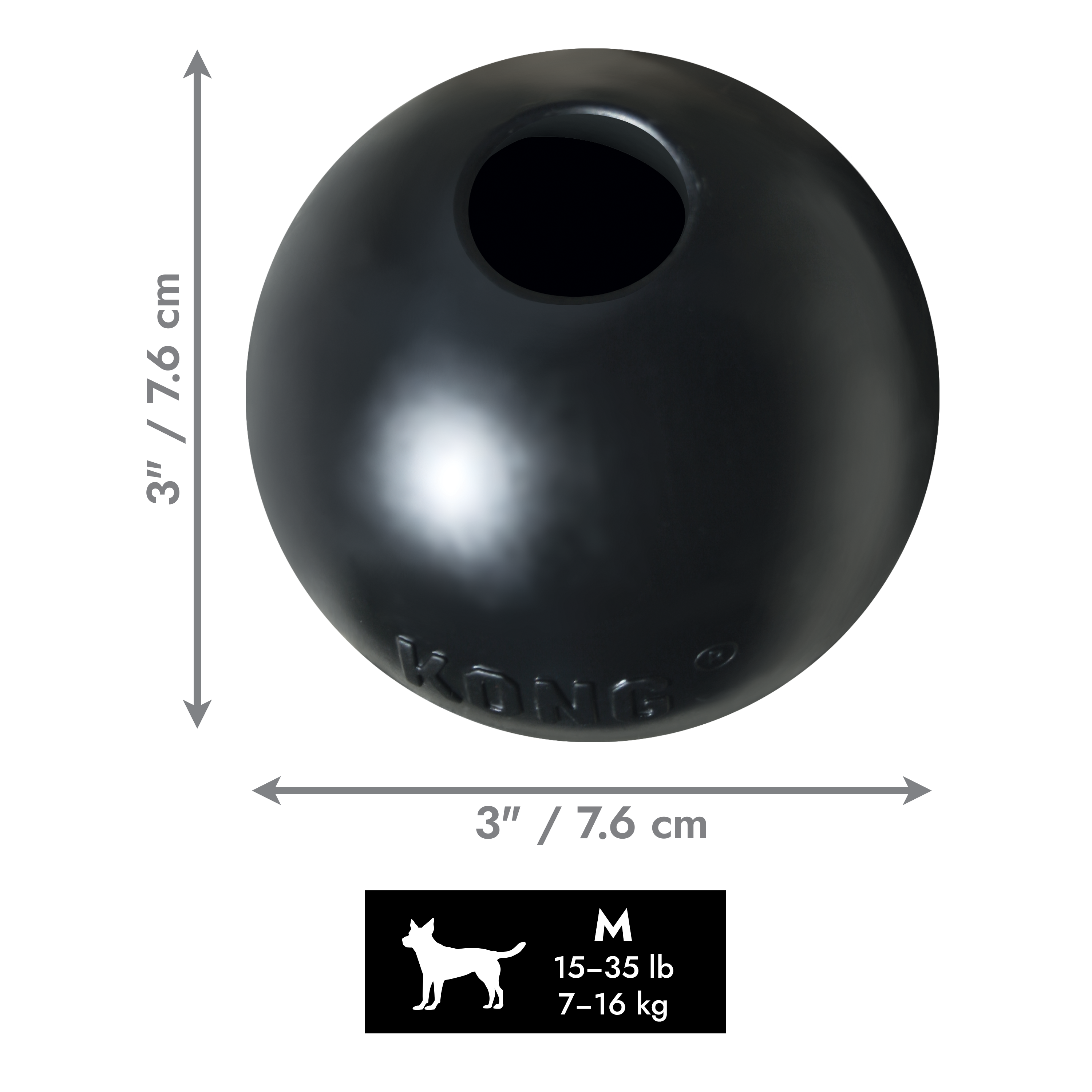 KONG Extreme Ball w/Hole Md