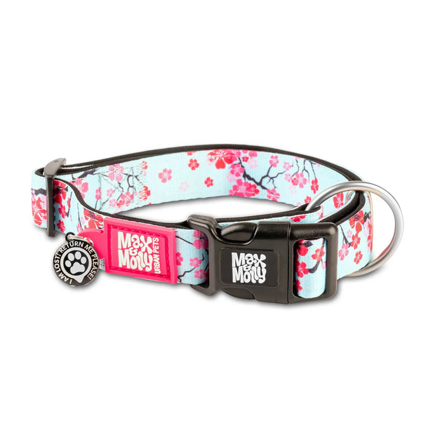 Max & Molly Smart ID Dog Collar - Cherry Blossom