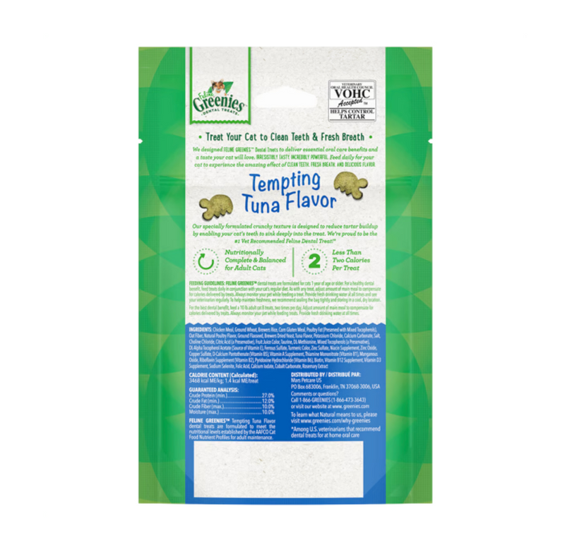 FELINE GREENIES™ Tempting Tuna Dental Cat Treats 60g