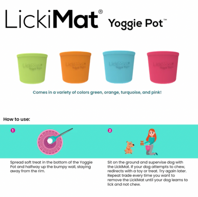 Lickimat Yoggie Pot Slow Feeder Dog Bowl