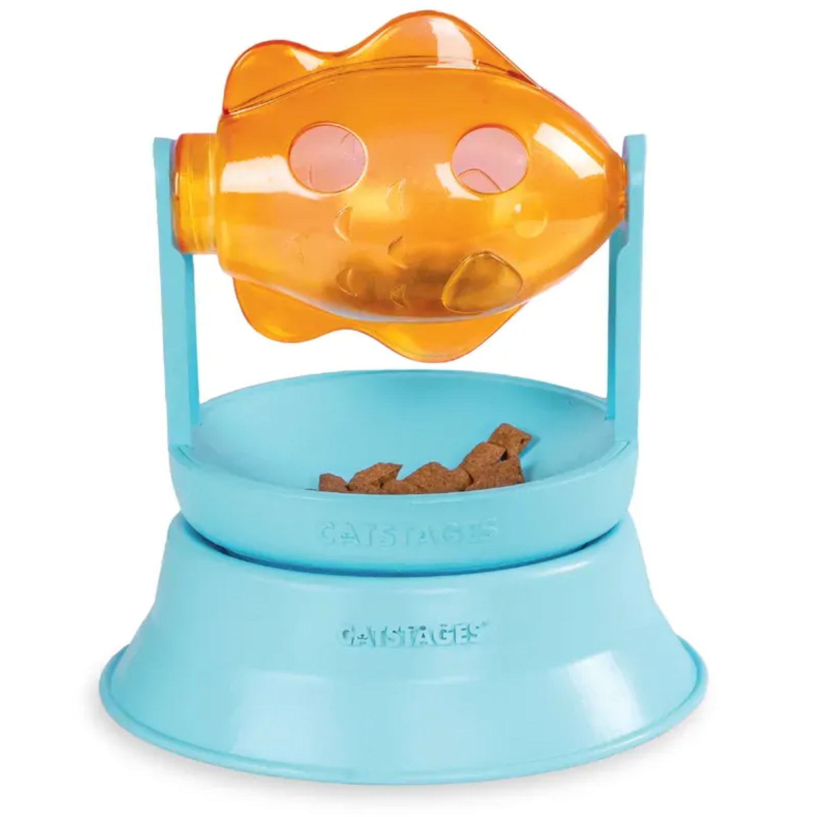 Catstages 2-in-1 Topper Spin Fish Bowl – Interactive Cat Toy