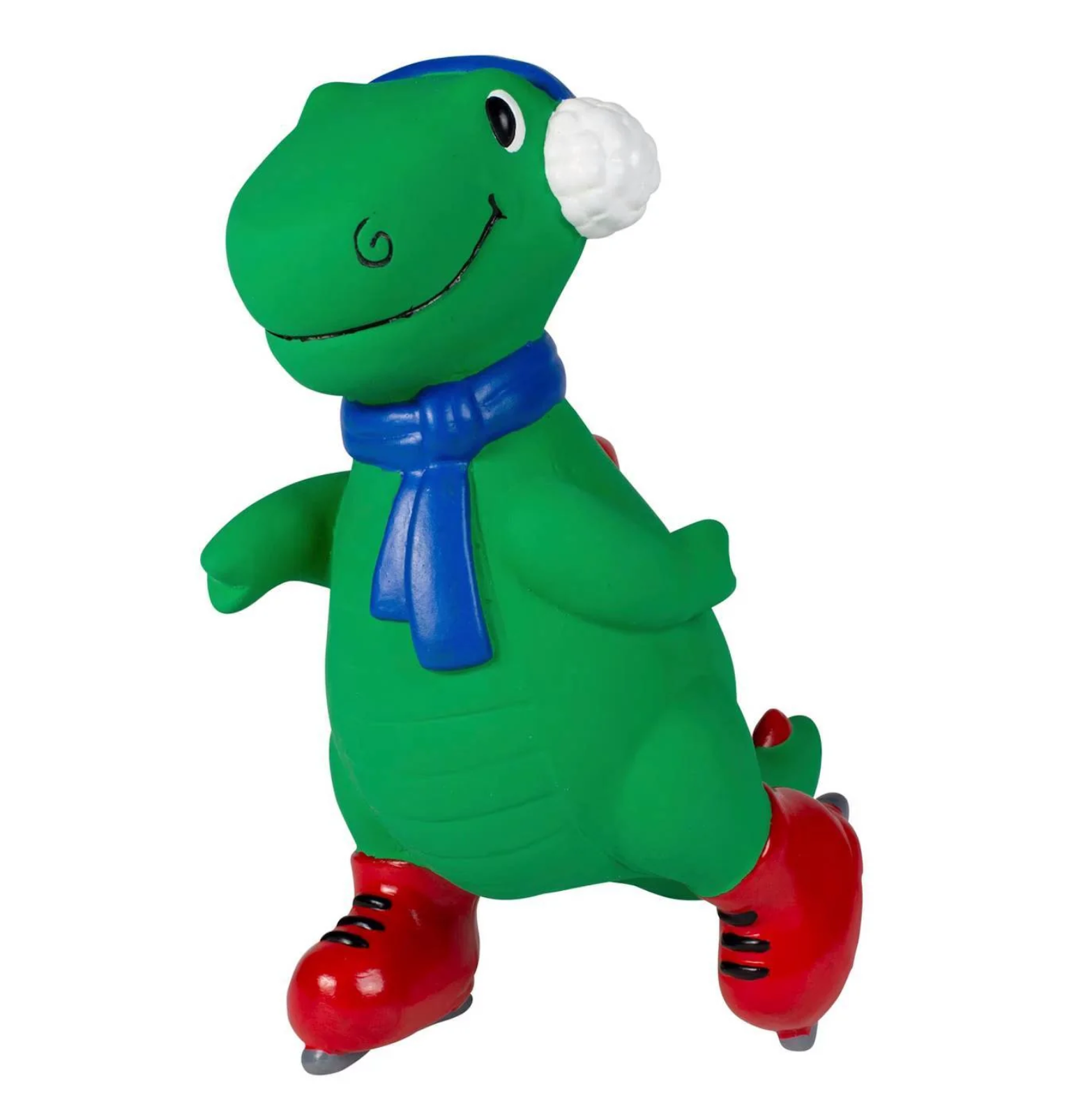 Fringe Studio Rexy On Ice Natural Latex Squeaker Christmas Dog Toy