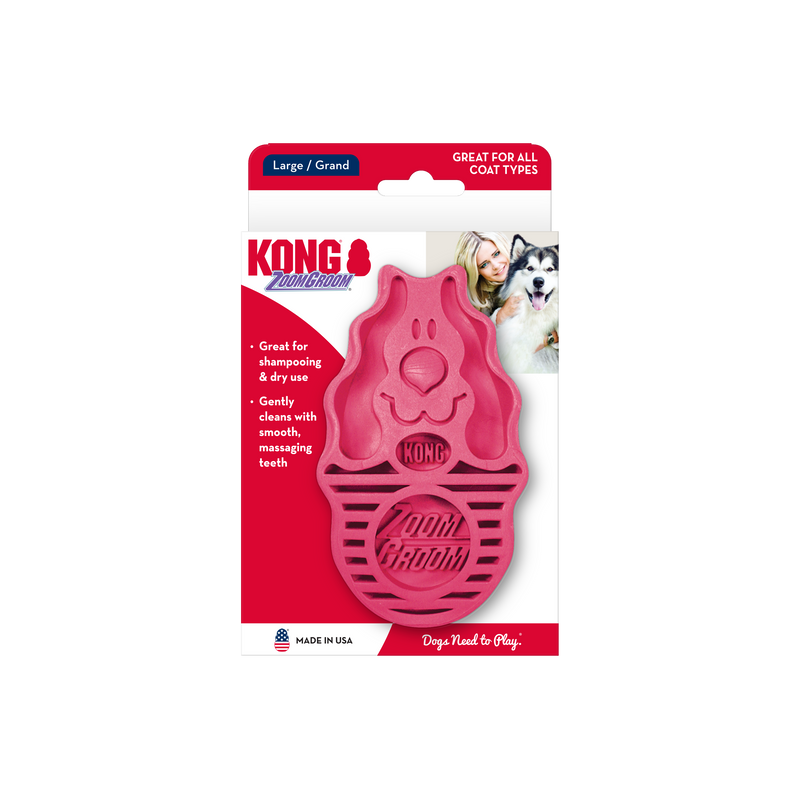 KONG ZoomGroom® Raspberry Lg