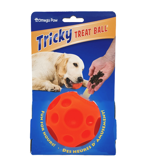 Omega Paw Tricky Treat Ball Dog Toy Medium