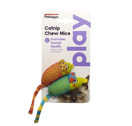 Petstages Catnip Chew Mice Dental Health